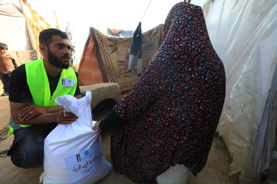 الخيرية الهاشمية: توزيع ١٧١٧ طنا من الطحين في غزة خلال رمضان