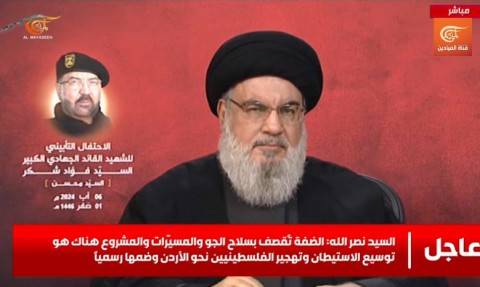 نصر الله: ردنا ات وقوي.. ونتنياهو يسعى لجعل الاردن وطنا بديلا