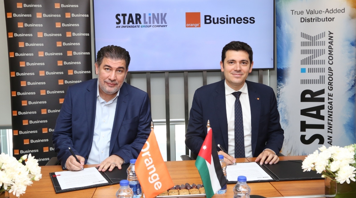 اتفاقية شراكة استراتيجية بين أورنج الأردن وStarLinkالرائدة في التحول الرقمي لتقديم أحدث الحلول التقنية للشركات
