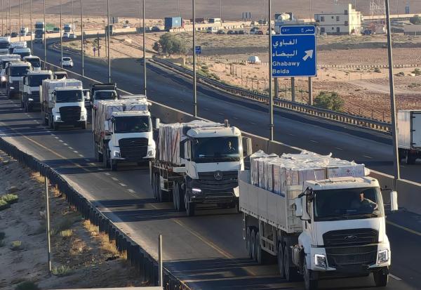 تسيير 65 شاحنة مساعدات أردنية جديدة إلى غزة