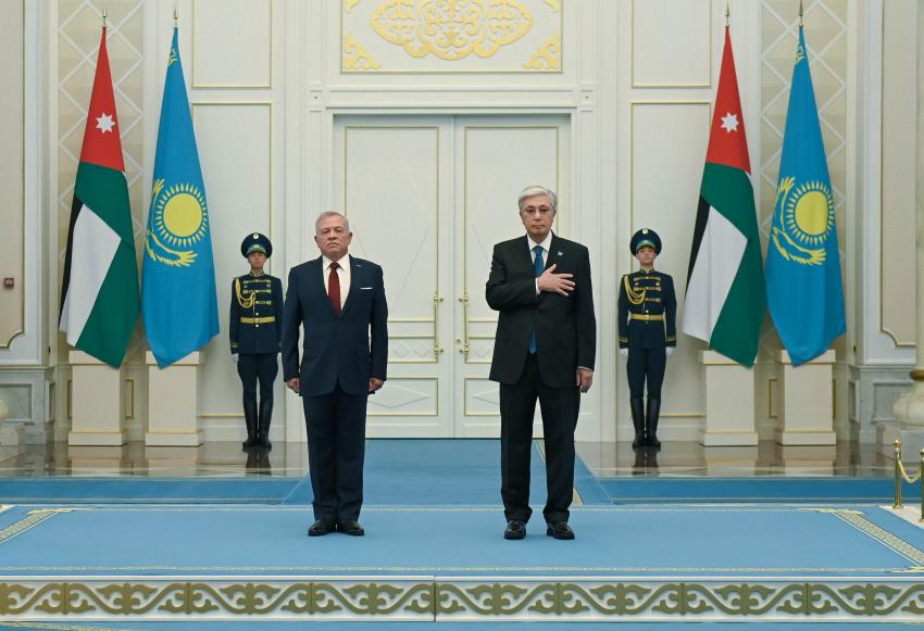 الملك يلتقي رئيس كازاخستان: الأردن يرفض محاولات احتلال أو ضم أراضي في غزة أو الضفة الغربية
