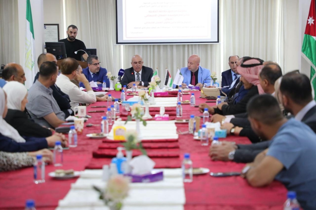 جامعة البترا تستضيف مدير الضمان الاجتماعي بجلسة حوارية حول الحقوق والمزايا التأمينية في قانون الضمان