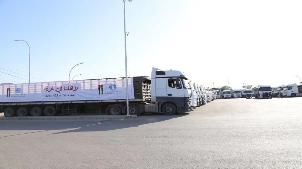 تكية أم علي: الاحتلال يتقاضى 10 آلاف دينار على أي شاحنة مساعدات تدخل إلى غزة