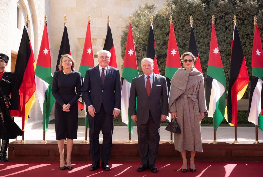 الملك والرئيس الألماني يبحثان سبل توطيد التعاون ومستجدات المنطقة