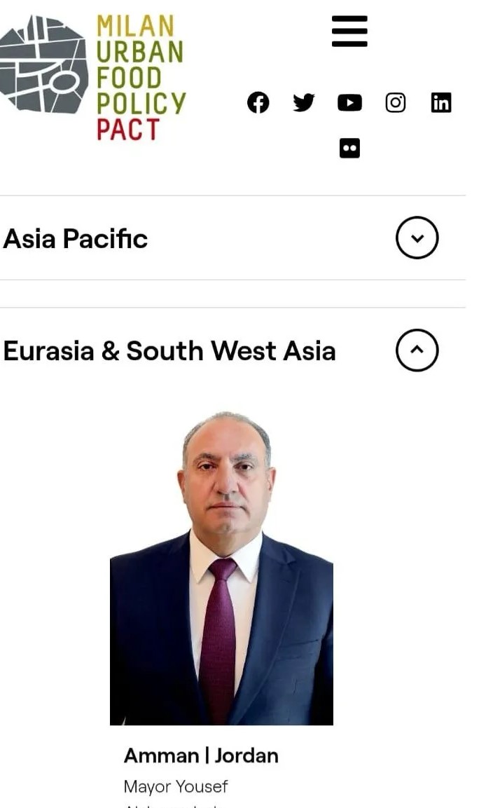 عمّان تنضم إلى اللجنة التوجيهية لمبادرة ميثاق سياسات الغذاء الحضري في ميلانو