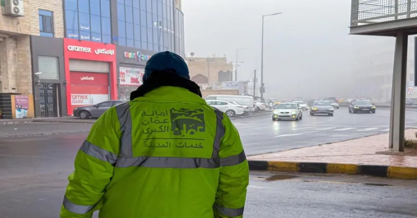 أمانة عمّان تصدر تحذيرات للمواطنين مع تأثر المملكة بمنخفض جوي