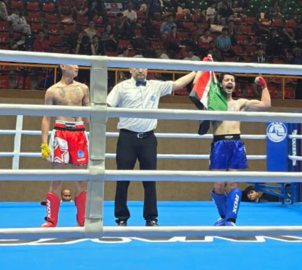 الأردني الرمحي ينسحب من نصف نهائي العالم للكيك بوكسينغ رفضًا لمواجهة إسرائيلي