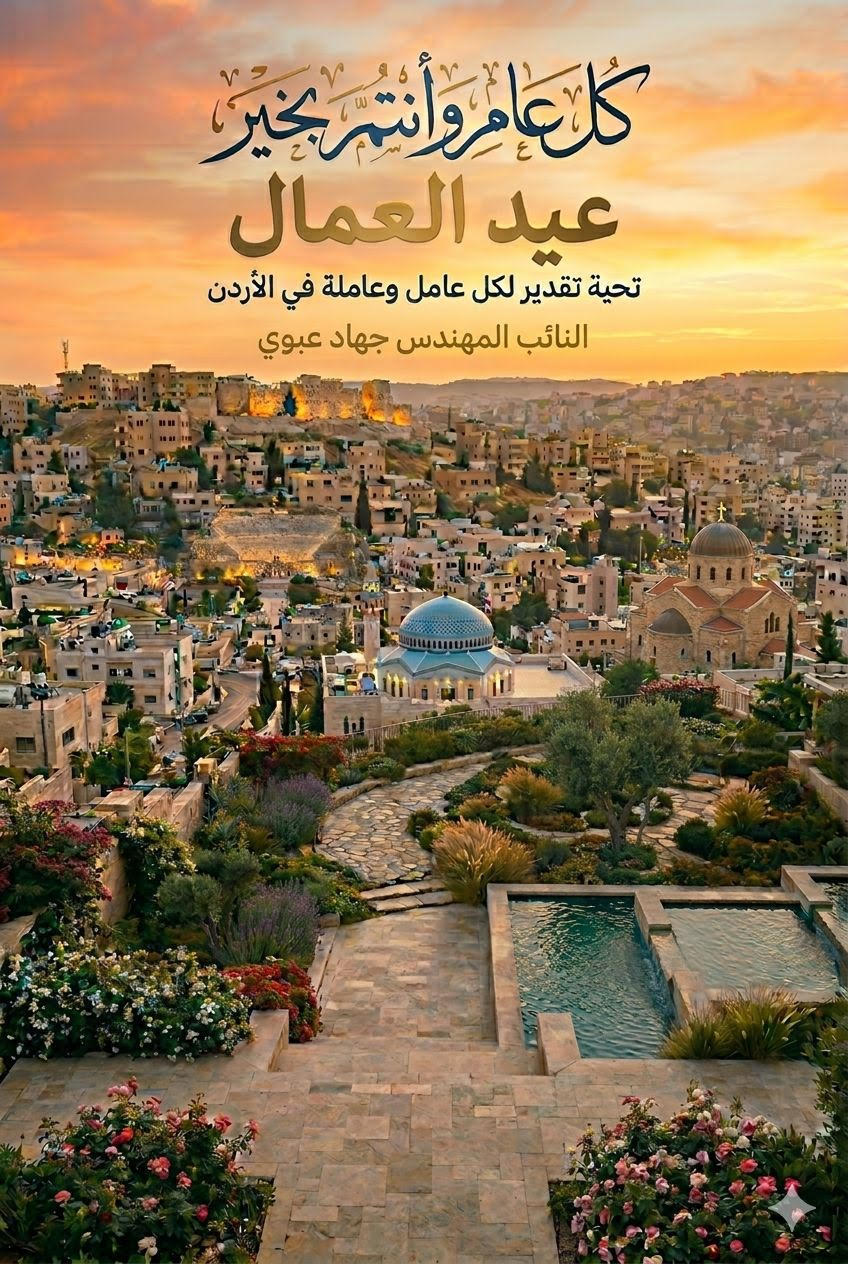 النائب عبوي : تحية اعتزاز لعمال الأردن اللذين يحملون على عاتقهم مسؤولية العمل والإنتاج