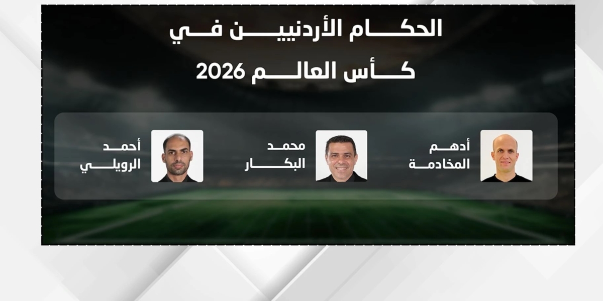 طاقم الحكام الأردني يغادر إلى أميركا للمشاركة في إدارة مباريات المونديال