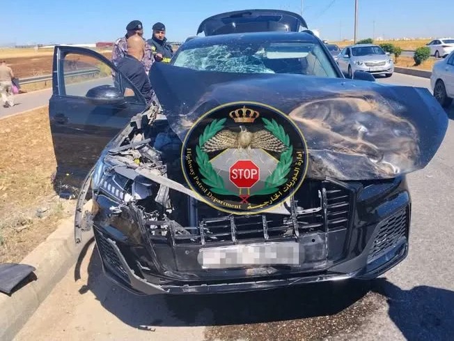 حادث دهس حيوان نتج عنه إصابة متوسطة ونفوق الحيوان