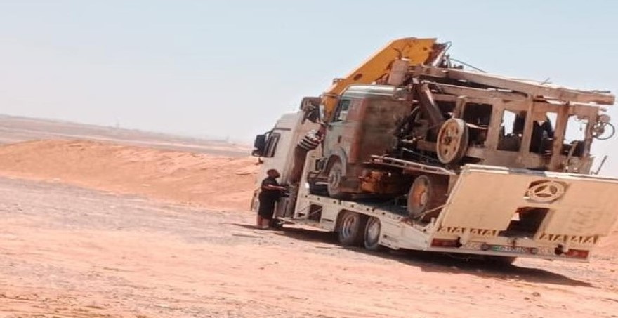 حملة امنية تضبط حفارة مياه سرية في معان