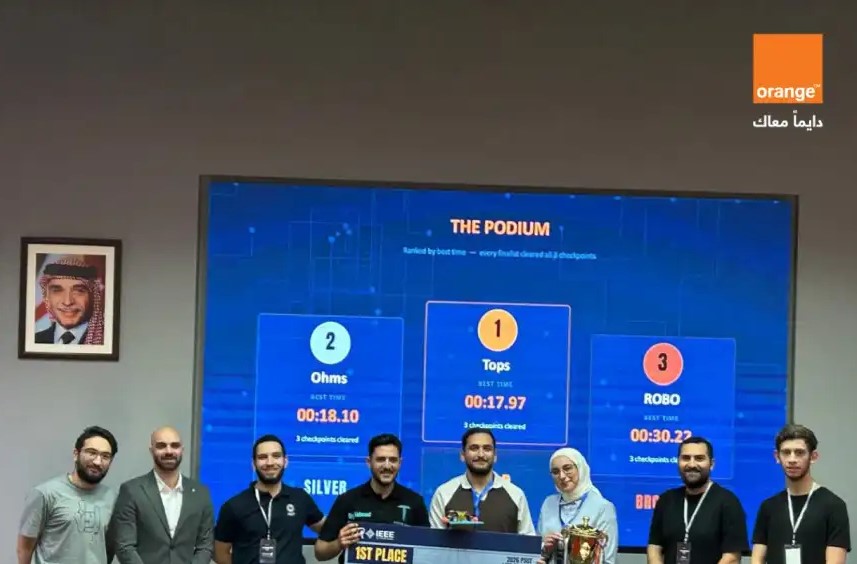 أورنج الأردن ترعى Robots Line Follower للحلول الذكية في جامعة الأميرة سمية للتكنولوجيا