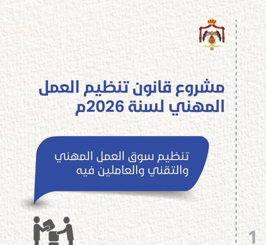 الاتصال الحكومي تنشر أبرز ملامح مشروع قانون تنظيم العمل المهني
