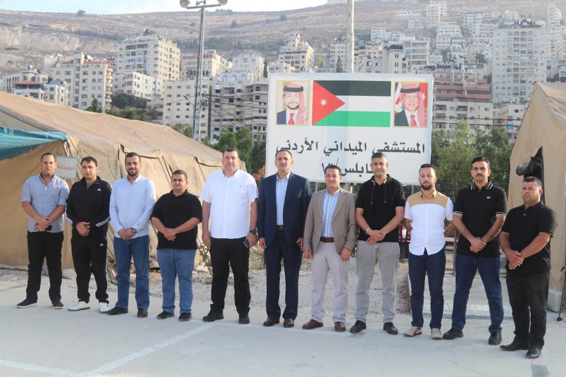 طواقم المستشفى الميداني الأردني 12 تصل نابلس بالضفة المحتلة